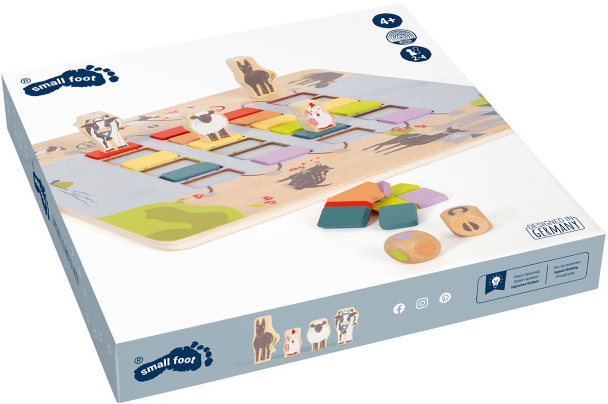 Small Foot - houten spel brug oversteken dieren