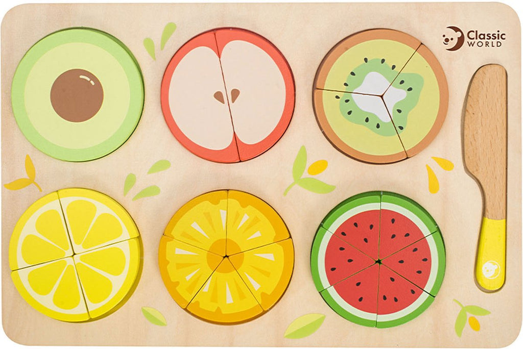 Classic World - houten breuken puzzel educatief speelgoed 22-delig.