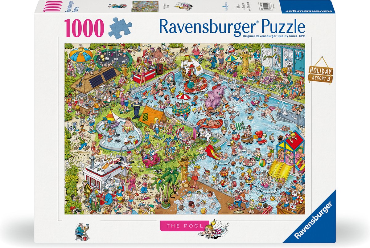 Ravensburger - ray's comic series holiday resort 3: the pool - legpuzzel - 1000 stukjes
