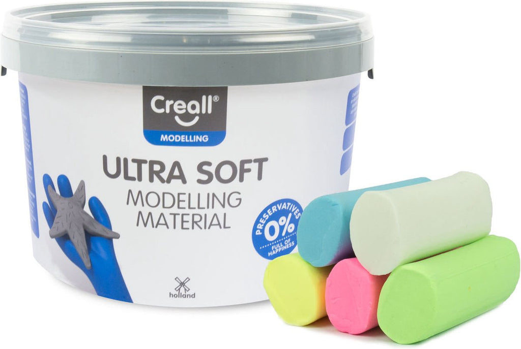 Creall - boetseerpasta | pot van 1 | 10 kg met geassorteerde kleuren