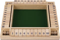 Longfield - Longfield Shut the box – 4 spelers – rubberhouten bak met ingelegd vilt – inclusief 8 houten dobbelstenen – bordspel 29 x 29 x 35 cm – strategisch familiespel – engelhart