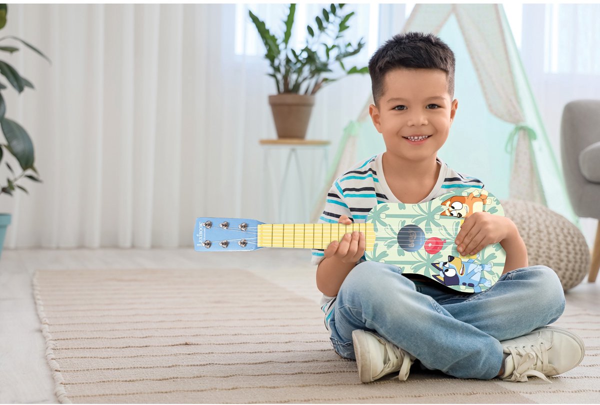 Lexibook - Lexibook Mijn eerste houten gitaar bluey – 21"/53 cm