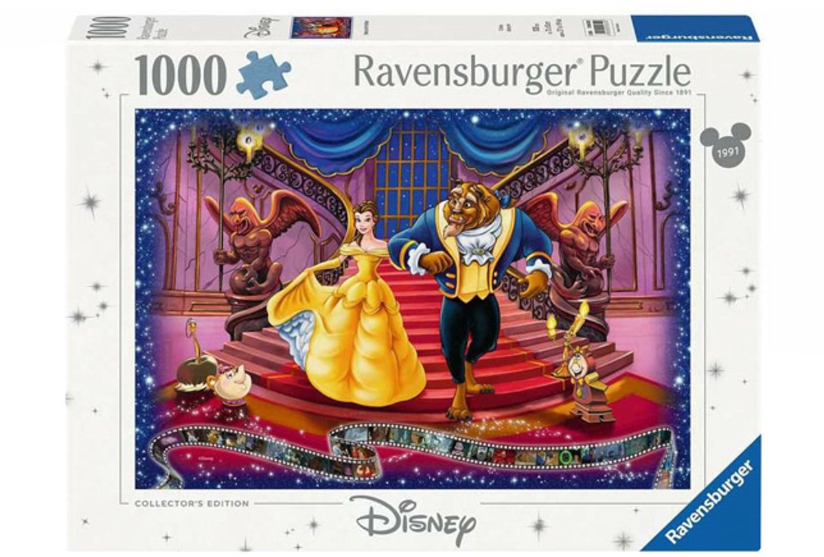 Ravensburger - puzzel disney belle en het beest - 1000 stukjes legpuzzel.