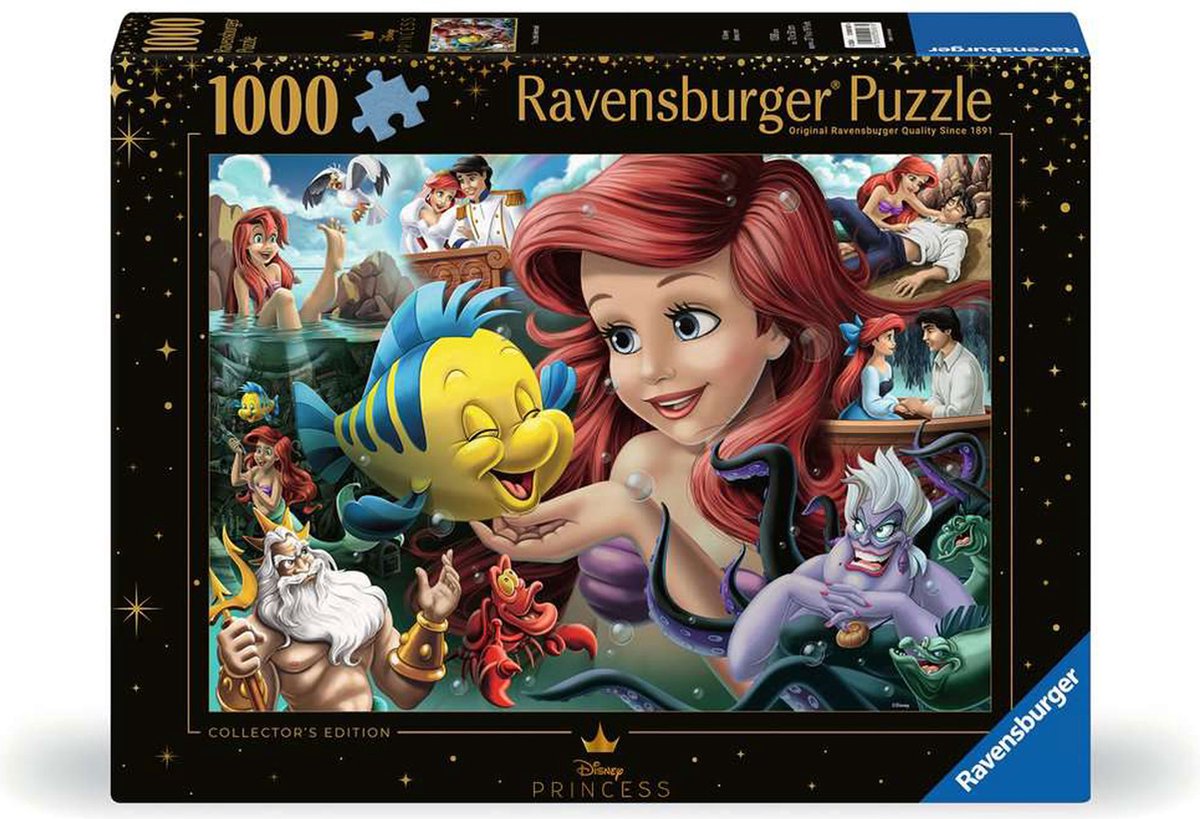 Ravensburger - puzzel disney de kleine zeemeermin 1000 stukjes karton.