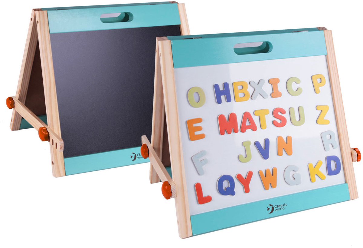 Classic World - houten magneet- en krijtbord