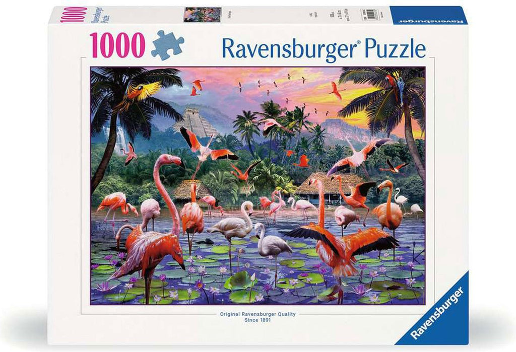 Ravensburger - roze flamingo's 1000pcs