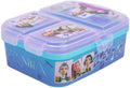 Stor kpop demon hunters kinderlunchbox – broodtrommel met 4 vakken voor kinderen vanaf 4 jaar - vaatwasserbestendig bpa-vrij - blauw paars