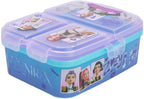 Stor kpop demon hunters kinderlunchbox – broodtrommel met 4 vakken voor kinderen vanaf 4 jaar - vaatwasserbestendig bpa-vrij - blauw paars