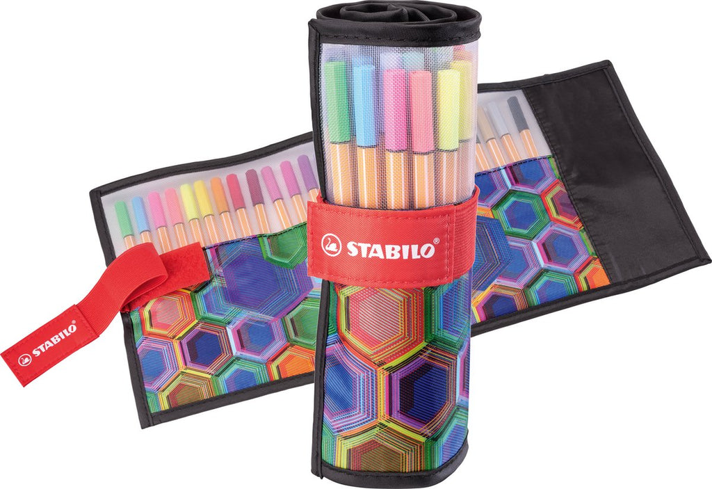 Stabilo point 88 - fineliner 0,4 mm - rollerset - arty - etui met 25 kleuren
