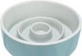 Trixie - voerbak slowfeeding keramiek grijs / blauw