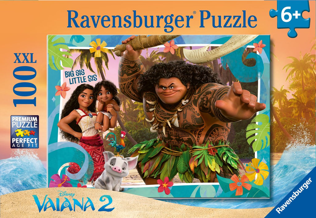 Ravensburger - puzzel vaiana 2 vertrek naar nieuwe werelden - legpuzzel - 100 xxl stukjes