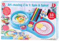Playgo spiraal tekenset creatief speelgoed 2-in-1 33-delig.