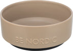 Trixie - be nordic voerbak hond keramiek/ rubber taupe