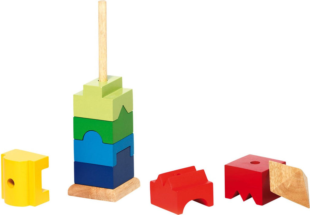 Goki houten stapel toren, 9dlg.