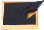 Longfield - Longfield Tangram - blank hout - rubberhout - inclusief voorbeelden en oplossingen - doosje - 13 x 13 cm - engelhart