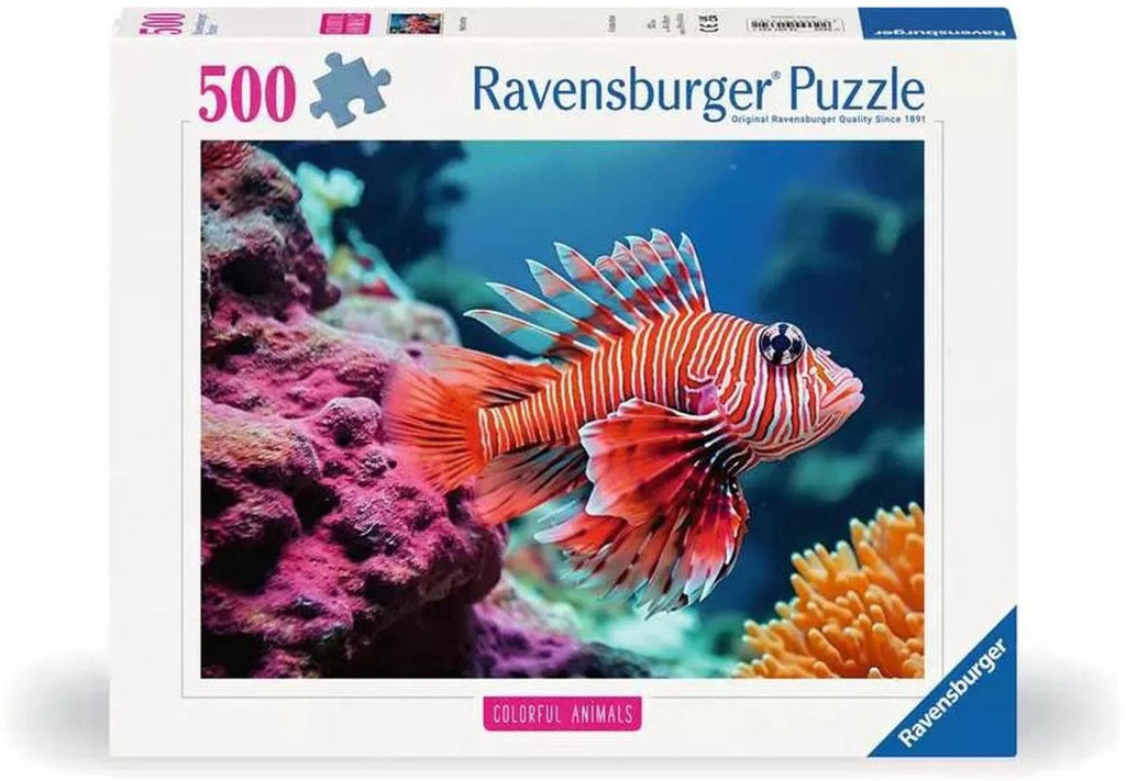 / Sans Marque - / Sans Marque legpuzzel colorful animals rode koraalduivel 500st.