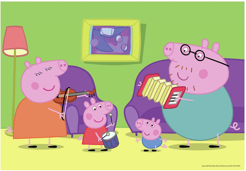 Ravensburger - puzzel thuis bij peppa pig - twee puzzels - 12 stukjes - kinderpuzzel
