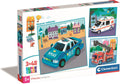 Clementoni legpuzzel super color vierkant hulpdiensten, 3x48st.