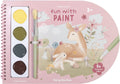 Little dutch verfboek fairy garden - knutselboek tekenen en schilderen, incl kwast en 4 kleuren verf - peuter kleuter - vakantieboek - speelgoed 3 jaar