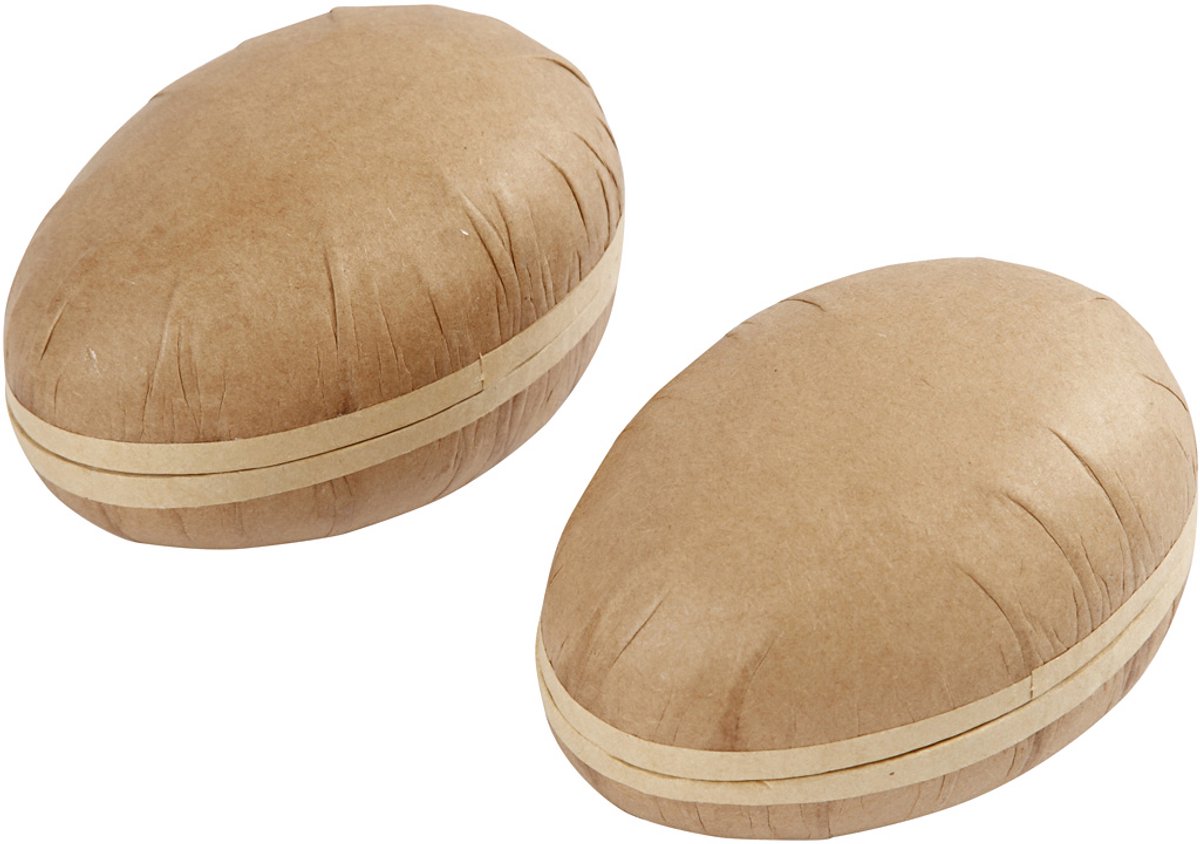 Creativ company tweedelig kartonnen eieren 12cm - 2st.