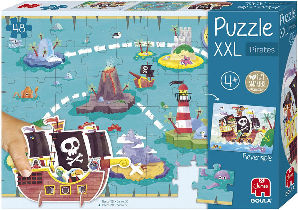 Jumbo goula legpuzzel xxl piraten, 48st.