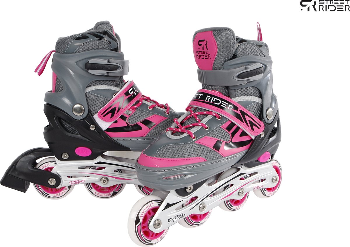 Street rider skeelers roze grijs, maat 33-36