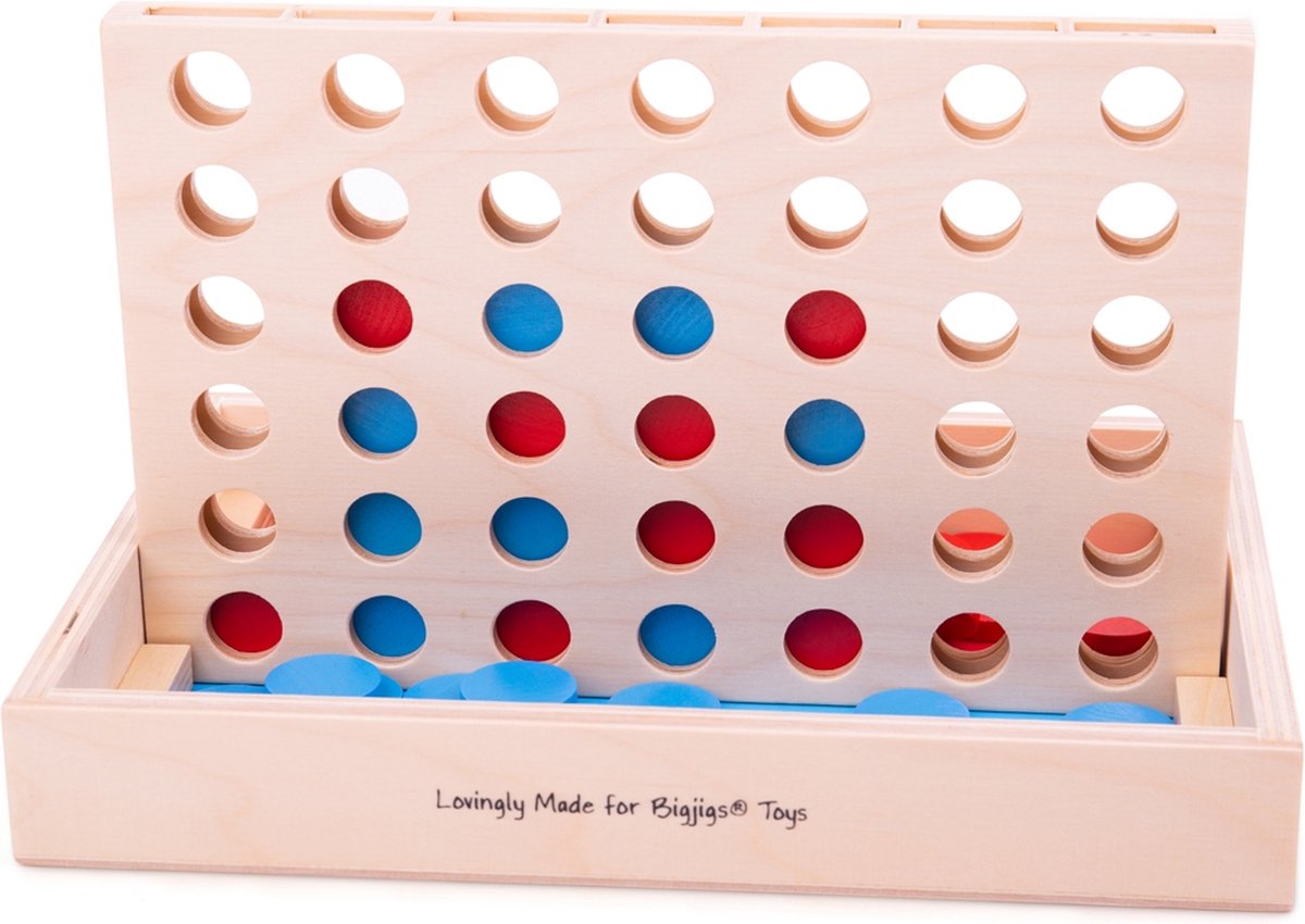 BIGJIGS - BIGJIGS houten vier op een rij bj699