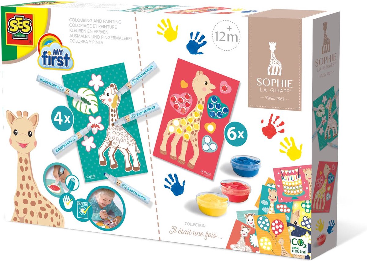 Ses creative ses my first - sophie la girafe - kleuren en verven