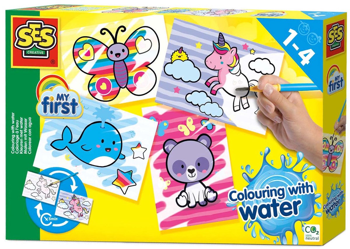 SES Creative - Creative Ses my first kleuren met water - fantasie dieren