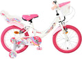Volare unicorn kinderfiets - meisjes - 16 inch - wit - twee handremmen