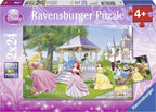 Ravensburger - puzzel disney princess betoverende prinsessen - 2x24 stukjes - kinderpuzzel
