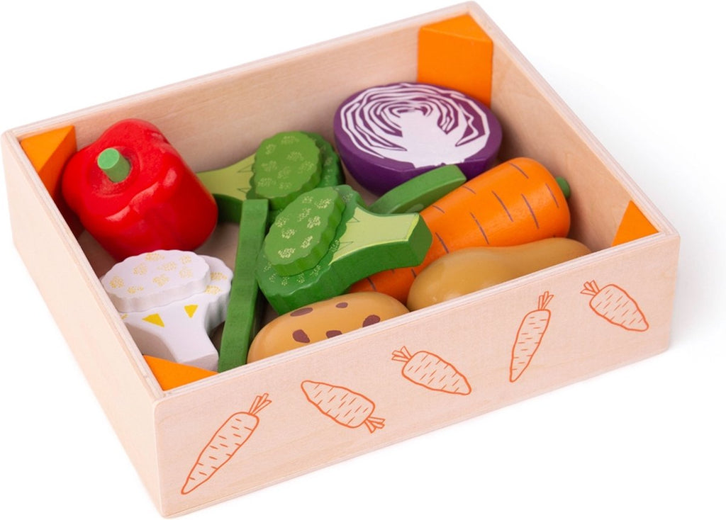Bigjigs Toys - Bigjigs Toys - houten groentekistje