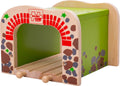 BIGJIGS - BIGJIGS Houten rails - dubbelspoor tunnel