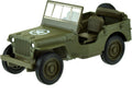 Welly - Welly speelgoed usa army jeep auto - legergroen - die-cast metaal - 11 cm - model willys