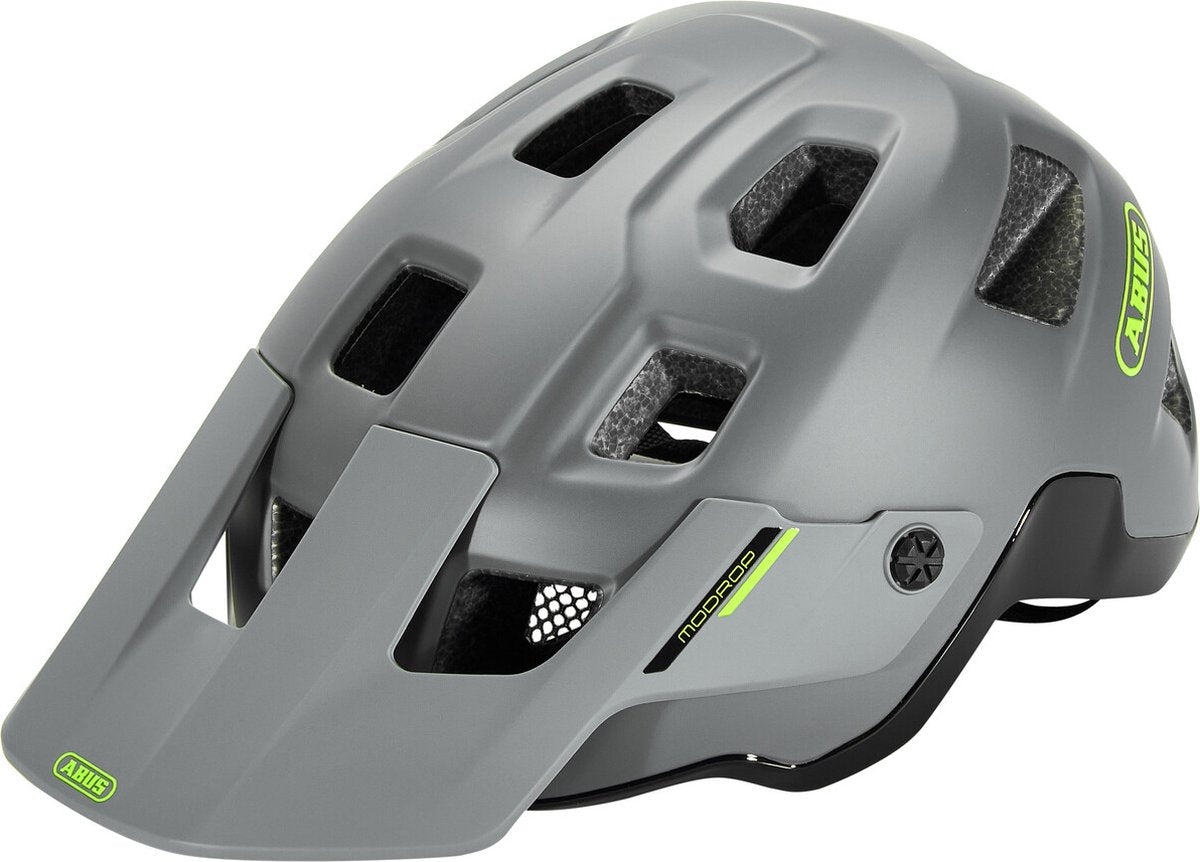 Abus fietshelm modrop mips concrete grey l - 57-61 cm - grijs - geschikt voor gebruik op mountainbikes - 390 g