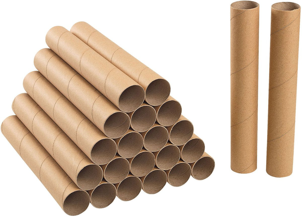 Colorations - knutselrollen gerecycled karton 24 stuks extra lang.