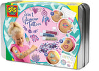 SES Creative - Creative - hobby pink - 3 in 1 glamour tattoos - knutselen meisjes - biologisch afbreekbaar - vanaf 5 jaar