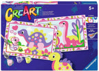 Ravensburger – creart: kleurrijke dino's – schilderen op nummer