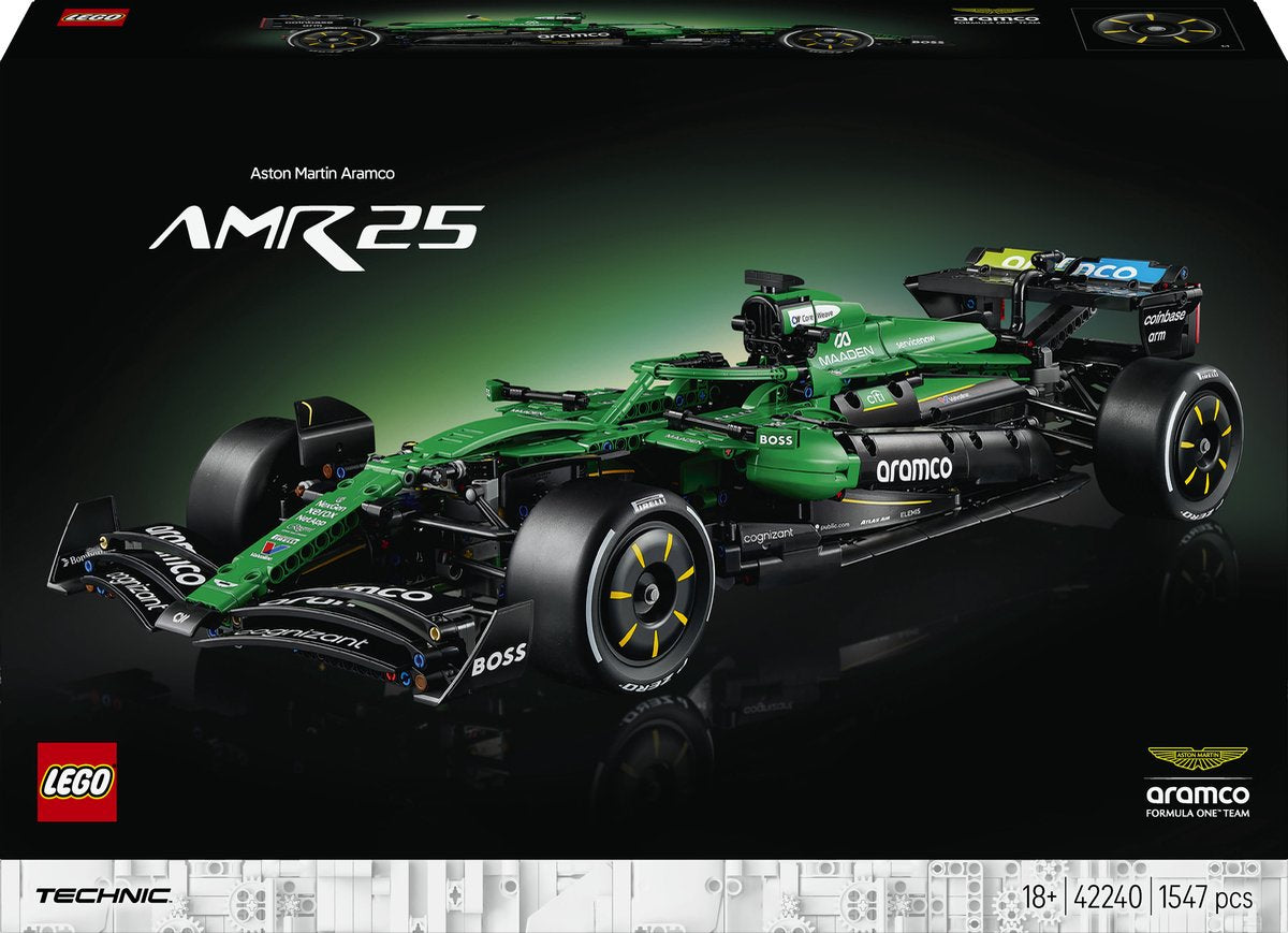 LEGO - technic aston martin aramco amr25 f1 auto bouwpakket voor volwassenen met modelauto 42240