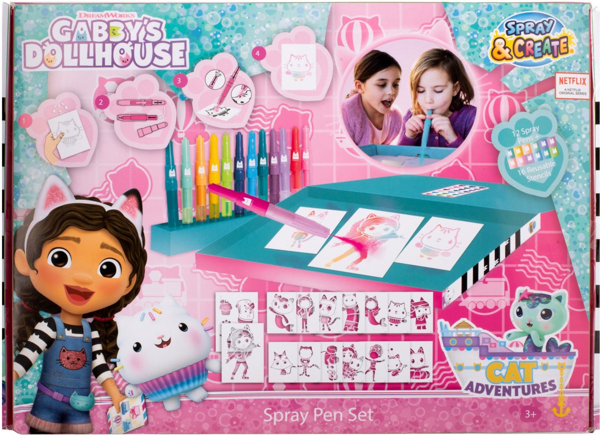 Canenco - Canenco Gabby's poppenhuis blaaspennen set deluxe