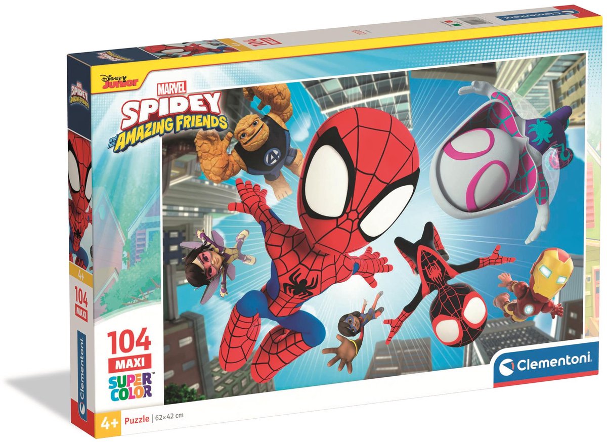 Clementoni legpuzzel maxi spidey and his amazing, 104st.