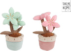 Take me home pluche plant knuffel met bloemen 24cm speelgoed.
