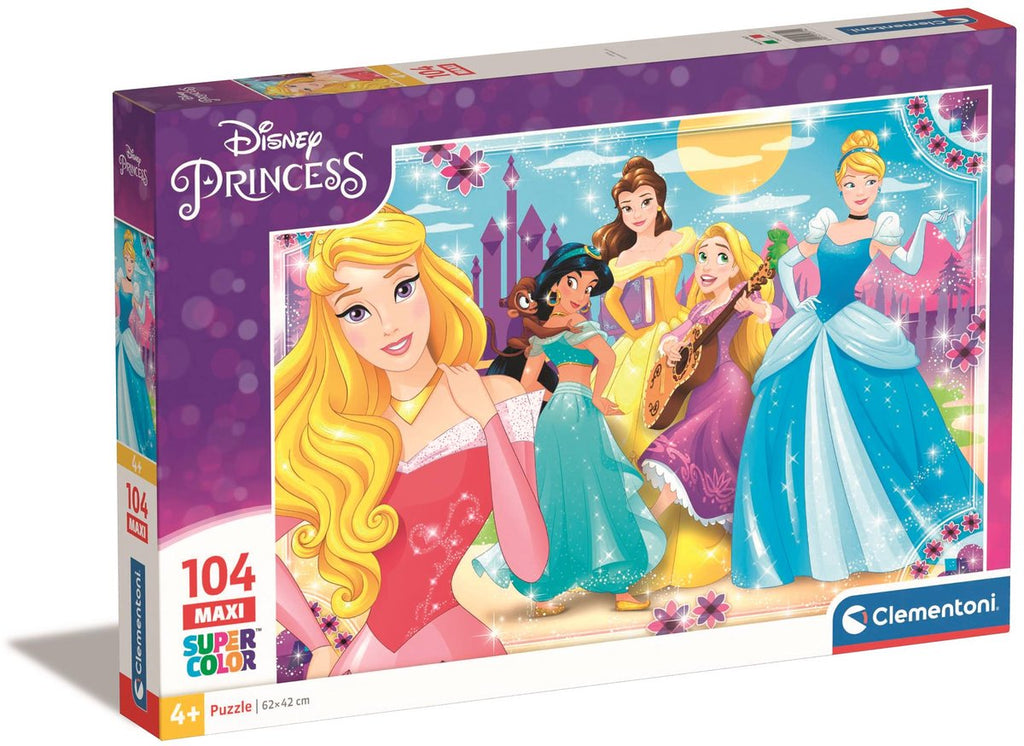Clementoni - legpuzzel super color maxi disney princess 104 stuks