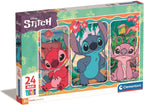 Clementoni legpuzzel super color maxi disney stitch, 24st.