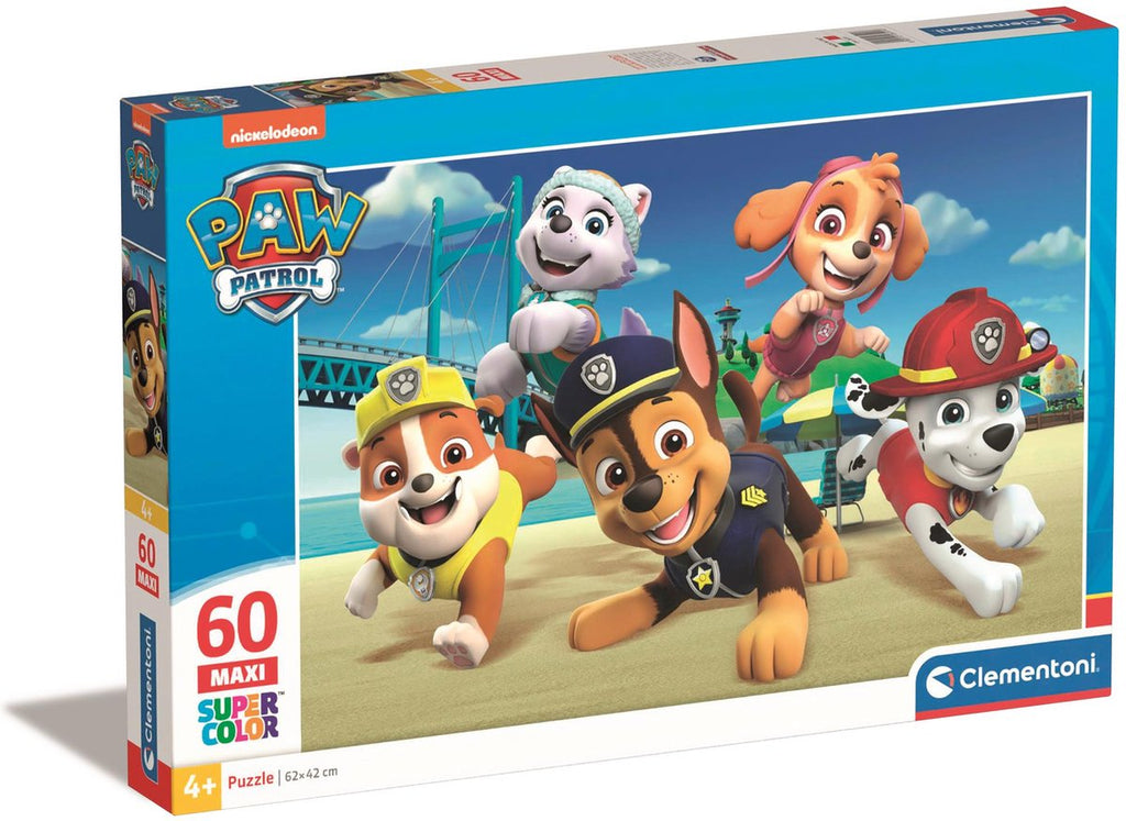 Clementoni - puzzel - 60 maxi stukjes - paw patrol - kinderpuzzel - vanaf 4 jaar