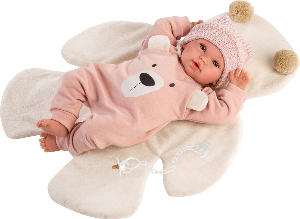 Llorens - Llorens Osito babypop met roze pakje - 36 cm