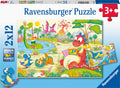 Ravensburger puzzel lievelingsdino's - twee puzzels - 12 stukjes - kinderpuzzel