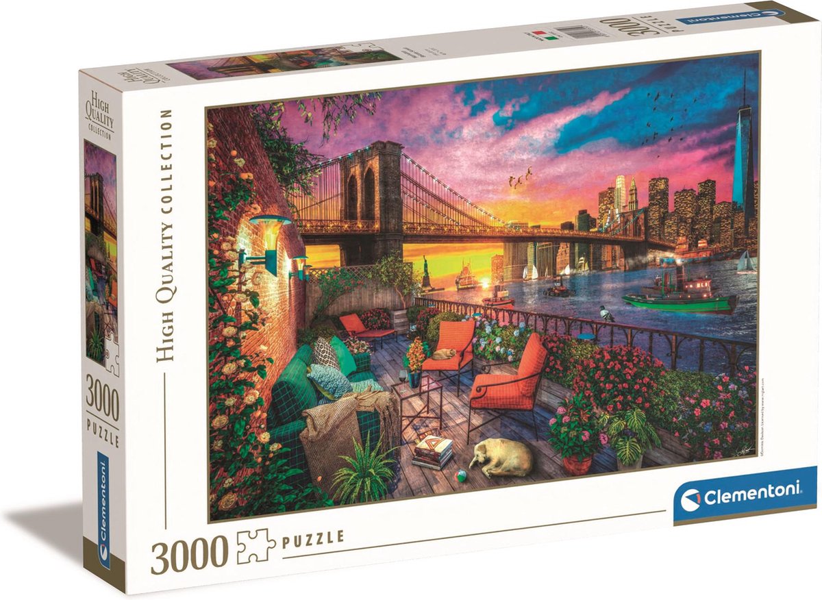 Clementoni - puzzel manhattan balcony sunset 3000st.