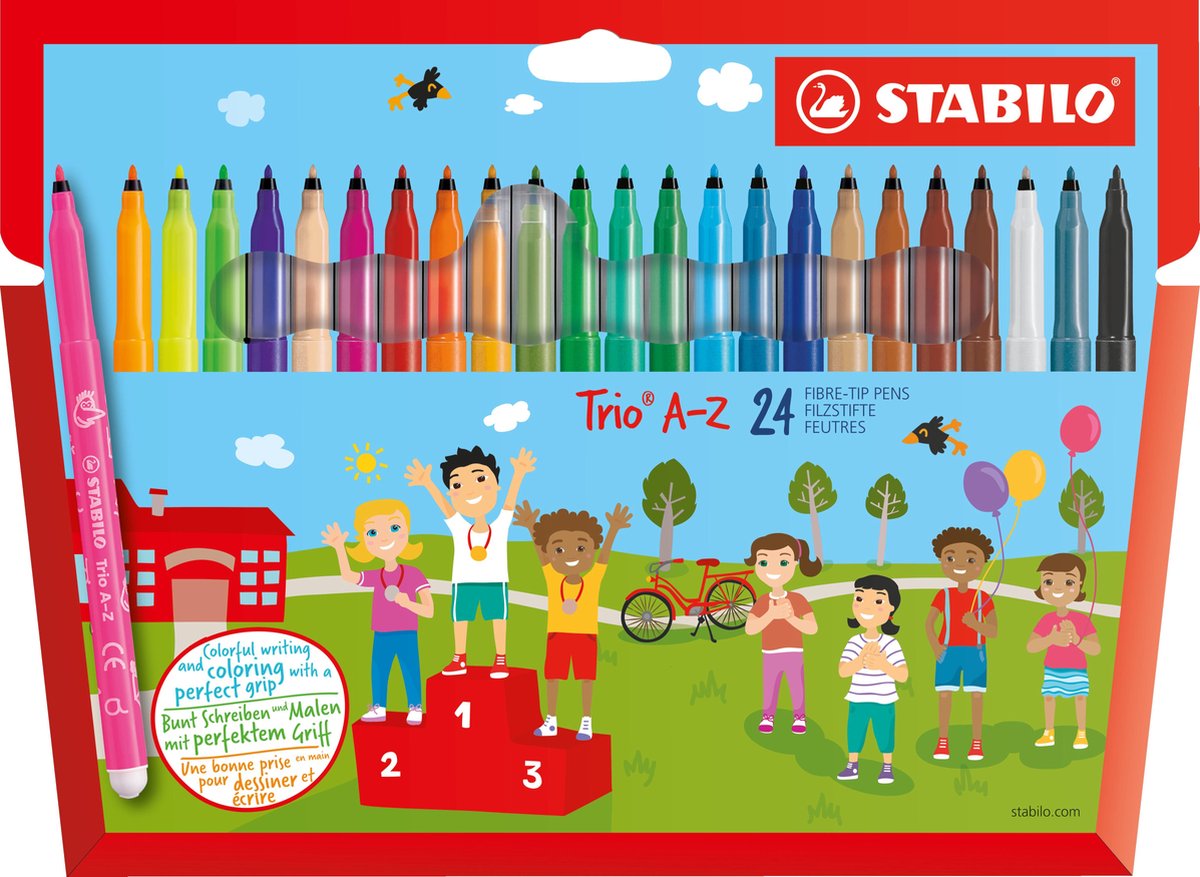 STABILO - STABILO trio a-z - viltstift - set met 24 stuks