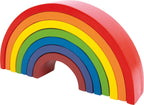 Small Foot - houten bouwblokken regenboog 9 delig